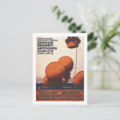 ゴードン・ベネット・ホットエアバルーンレースポスター ポストカード (スタンド正面)