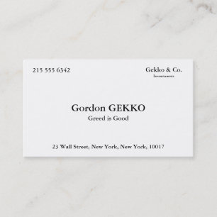 ゴードンGekkoの名刺 名刺