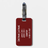 ゴーナッツ&プラッド狂気のカスタム荷物タグ ラゲッジタグ (裏面縦)