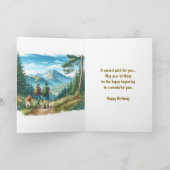 ゴーハイキングハッピーバースデー カード (内部)