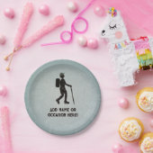 ゴーハイキング – 冒険にランブラー – あなたのテキスト ペーパープレート (パーティー)