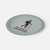 ゴーハイキング – 冒険にランブラー – あなたのテキスト ペーパープレート (アングル)