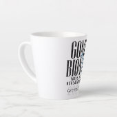 ゴーバイオニックお尻交換お祝いカスタム カフェラテマグ (左アングル)