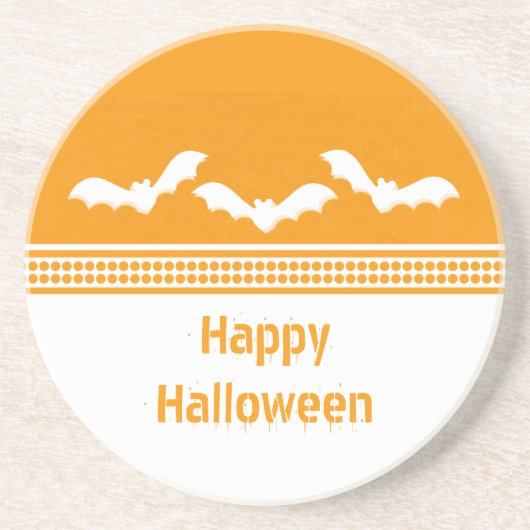 ゴーバティハロウィーンコースター、オレンジ&ホワイト コースター (正面)