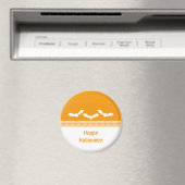 ゴーバティハロウィーンマグネット、オレンジ&ホワイト マグネット (インサイチュ (食洗機))