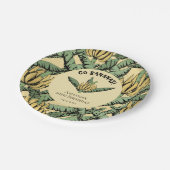 ゴーバナナイエロートロピカルイエローバナナ&離れズ ペーパープレート (アングル)