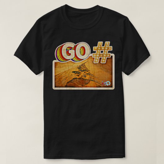 ゴーパウンドサンドヒップスターゴルフ Tシャツ (デザイン正面)