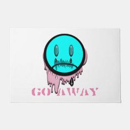 ゴーパステル遠くにゴシック泣き叫び絵文字フロアマット ドアマット