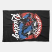 ゴーパーソナライズされたカートエクストリームレーシングカーティンレース キッチンタオル (横)