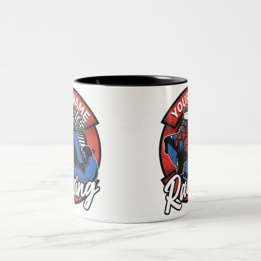 ゴーパーソナライズされたカートエクストリームレーシングカーティンレース ツートーンマグカップ (中央)