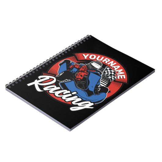 ゴーパーソナライズされたカートエクストリームレーシングカーティンレース ノートブック (左側)