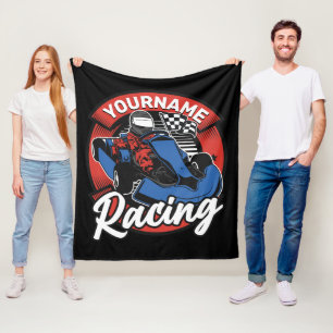 ゴーパーソナライズされたカートエクストリームレーシングカーティンレース フリースブランケット