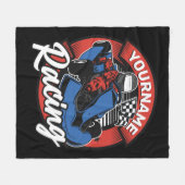 ゴーパーソナライズされたカートエクストリームレーシングカーティンレース フリースブランケット (正面(横))