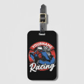 ゴーパーソナライズされたカートエクストリームレーシングカーティンレース ラゲッジタグ (正面縦)