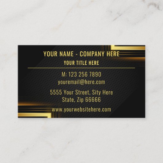 ゴーパーソナライズされたルデンブラックQRコード名刺 名刺 (正面)