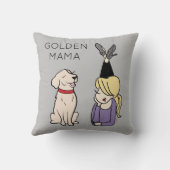ゴーパーソナライズされたルデンリトリーバーママ クッション (裏面)