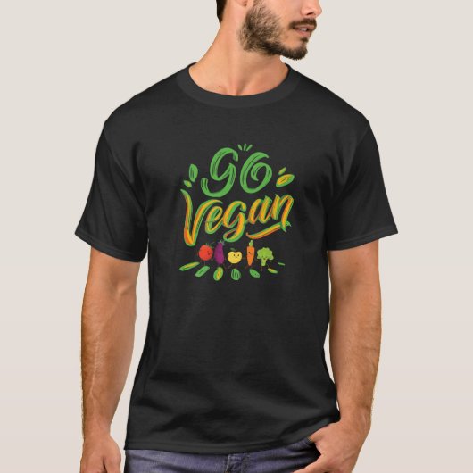 ゴービーガンおもしろい- Veggie Tシャツ (正面)