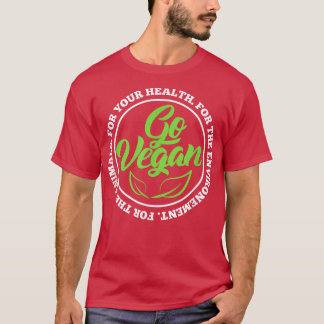 ゴービーガンベジタリアンVeganism植物ベース Tシャツ