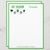 ゴービーガン引用文パーソナライズされたグリーンライティング紙 (正面/裏面)