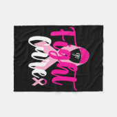 ゴーファイトキュアピンクリボン乳がん認識度 フリースブランケット (正面(横))