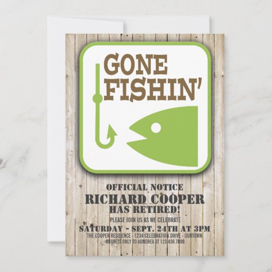ゴーフィシンリタイアパーティの招待状 招待状 (正面)