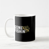 ゴーフィッシュおもしろいインラルゲマスB魚釣りギフトFi コーヒーマグカップ (左)