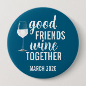 ゴーフフレンドズワイン一緒にテイスティングトリップ 缶バッジ (正面)