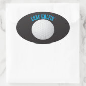 ゴーフ⛳🎁ゴルファー 楕円形シール (バッグ)