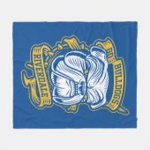 ゴーブルドッグズリバーデールマスコットバナー フリースブランケット (正面(横))