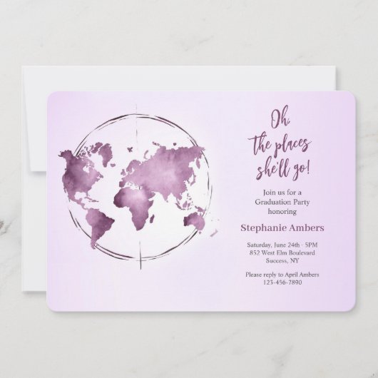 ゴープレースズ卒業パーティー招待状 招待状 (正面)