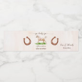 ゴーベビーはダービー馬術ベビーシャワー印刷 ペットボトルラベル (シングルラベル)