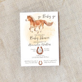 ゴーベビーゴーランニングの馬のフォアール赤ちゃんシャワー 招待状