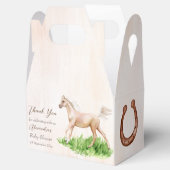 ゴーベビーランニングのベージュの馬のフォール赤ちゃんシャワー フェイバーボックス (オープン)