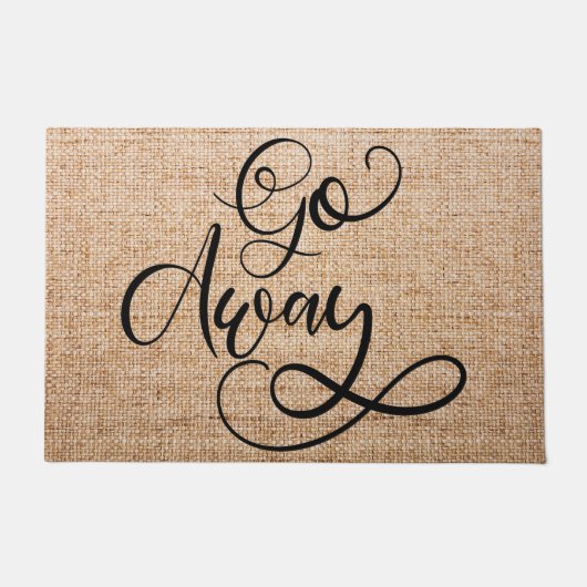 ゴーホームデコ遠くにーポーチドオーマット ドアマット (正面)