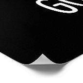 ゴーマンゴおもしろいランニングーのマンゴープンダークBG ポスター (角)