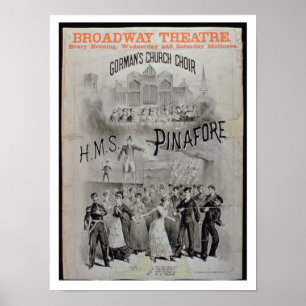 ゴーマンCによる「HMS Pinafore」のポスター ポスター