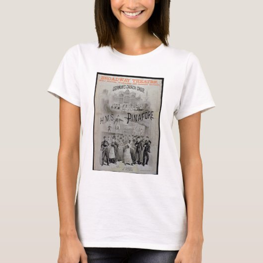 ゴーマンCによる「HMS Pinafore」のポスター Tシャツ (正面)