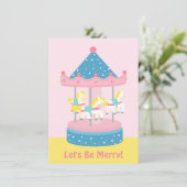 ゴーメリーラウンド回転木馬ガールズ誕生パーティー 招待状 (スタンド正面)