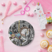 ゴーメリーラウンド回転木馬 ペーパープレート (パーティー)