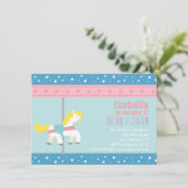 ゴーメリー·ラウンド·ガール·回転木馬·バースデー·パーティー 招待状 (スタンド正面)