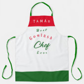 ゴーラッシパーソナライズされたシェフ エプロン (正面)
