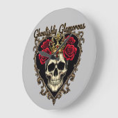 ゴーリシリーグラマラス、ハロウィンエレガンスデザイン ラージ壁時計 (傾斜)