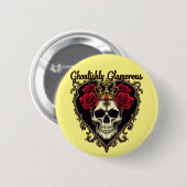 ゴーリシリーグラマラス、ハロウィンエレガンスデザイン 缶バッジ (正面&裏面)