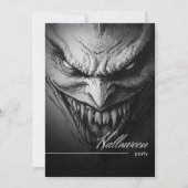 ゴーリッシュガーゴイルブラック&ホワイトハローウィンパーティ 招待状 (正面)
