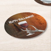 ゴーリッシュハロウィーンカクテルパーティー紙コースター ラウンドペーパーコースター (アングル)