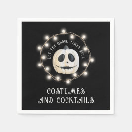 ゴーリッシュハローウィンパーティパンプキンペーパーナプキン スタンダードカクテルナプキン