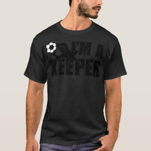 ゴールおもしろいキーパー少年用サッカー引用文ギフト Tシャツ