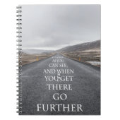 ゴールおよび夢のやる気を起こさせるな引用文 ノートブック (正面)