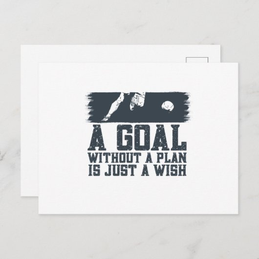ゴールが計画無しなら願いだ ポストカード (正面/裏面)