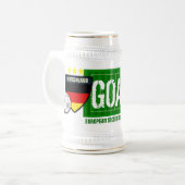 ゴールのドイツドイツのヨーロッパのサッカーのビールのジョッキ ビールジョッキ (正面左)